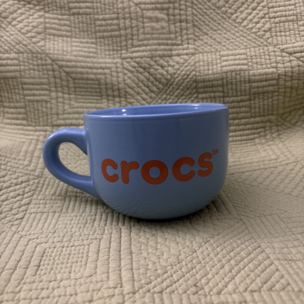 Coffee / Soup Mug CROCS  - Crocodile & Light Blue/Orange Lettering of CROCS
